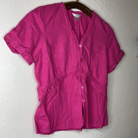 🔴5/$25🔴 Linen Top - Picture 2 of 3